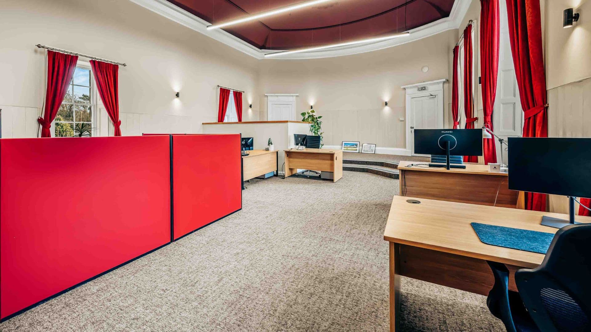 The original court room is our largest private office for up to ten 