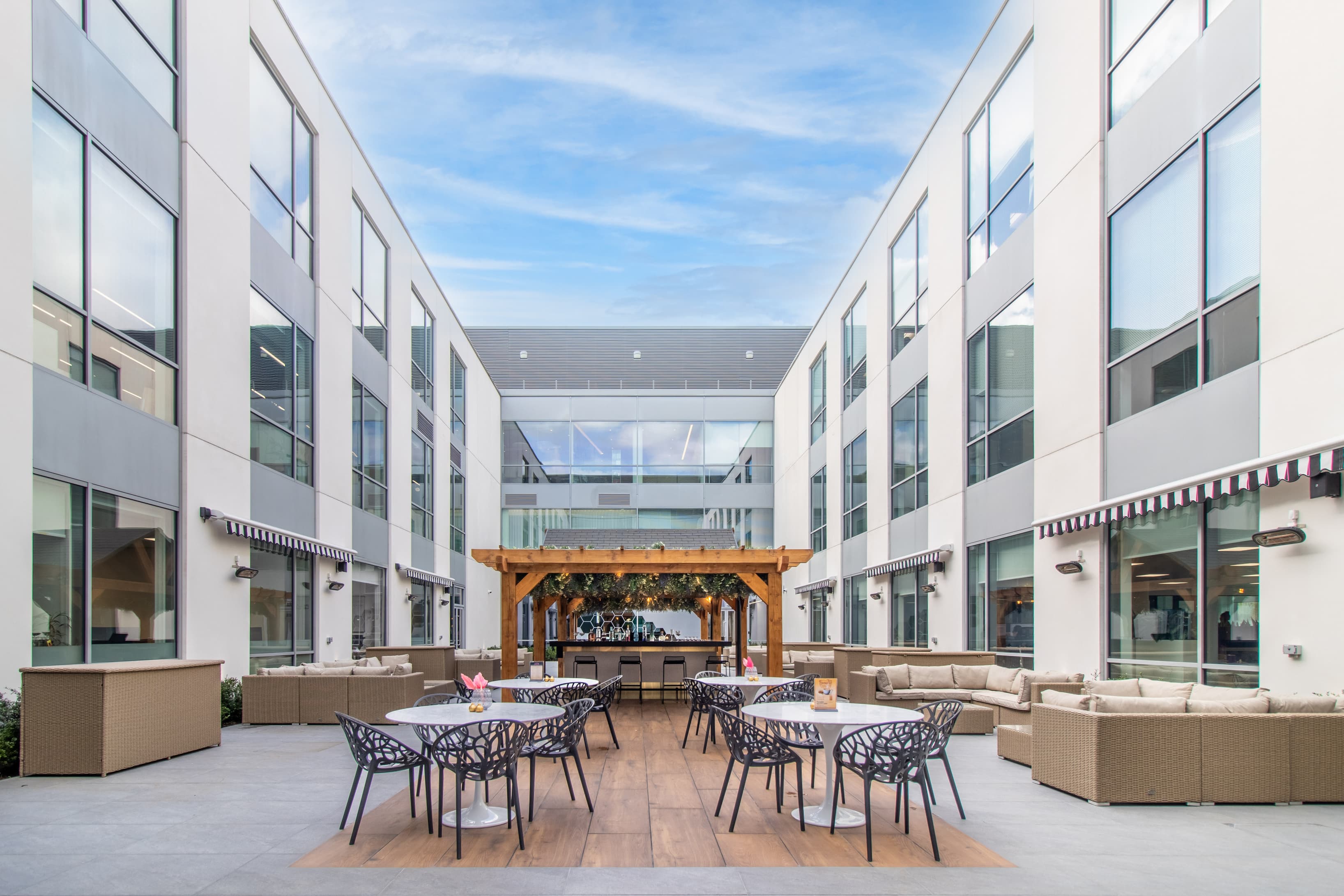 A peaceful outdoor space to step away from your desk