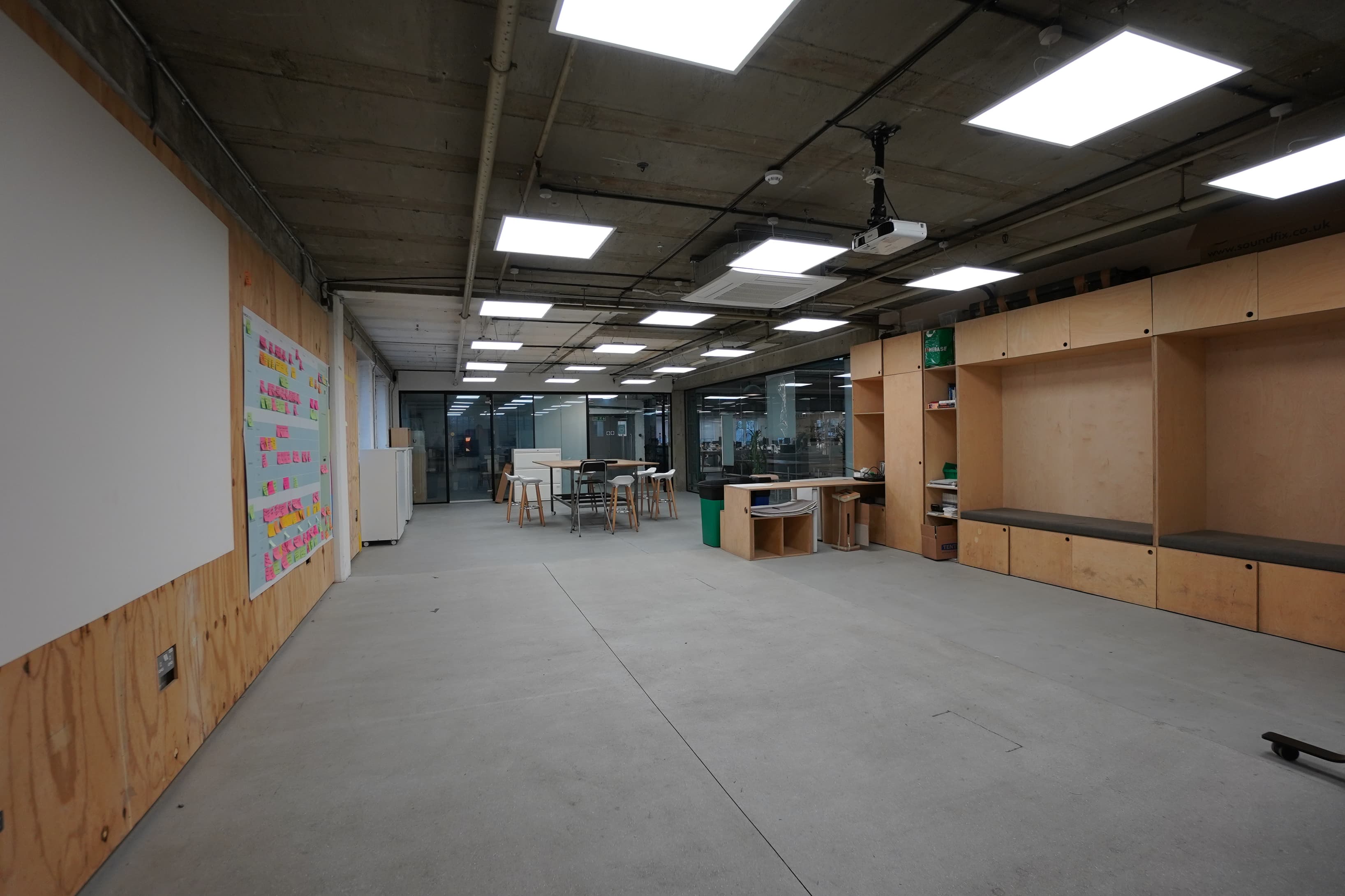 The fishbowl is our meeting room/workshop space