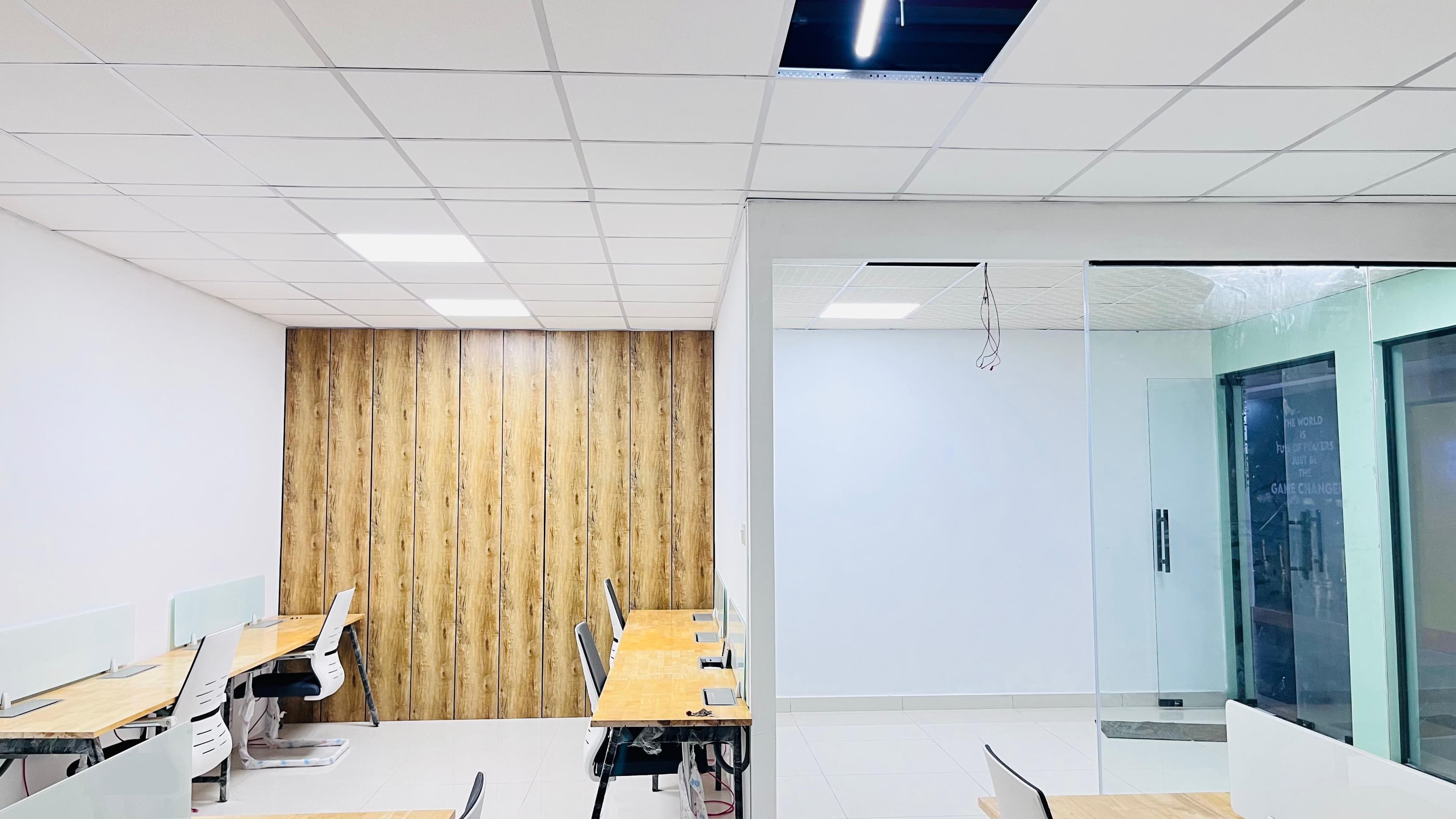 A Private seater cabin ideal for small teams, offering a secure and dedicated workspace with ergonomic furniture, high-speed 