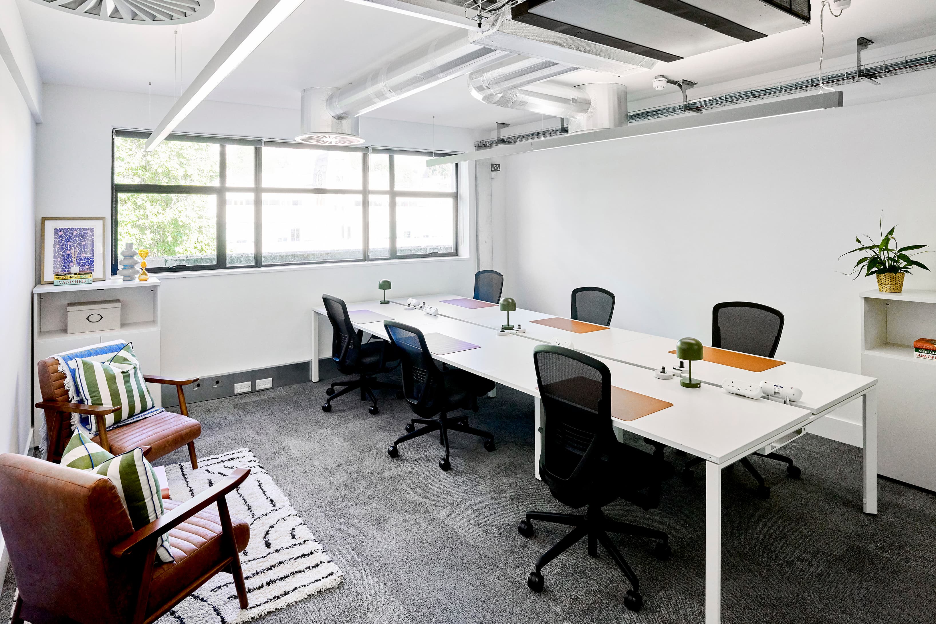  6-8  Workstations with a Soft Seating Area.  