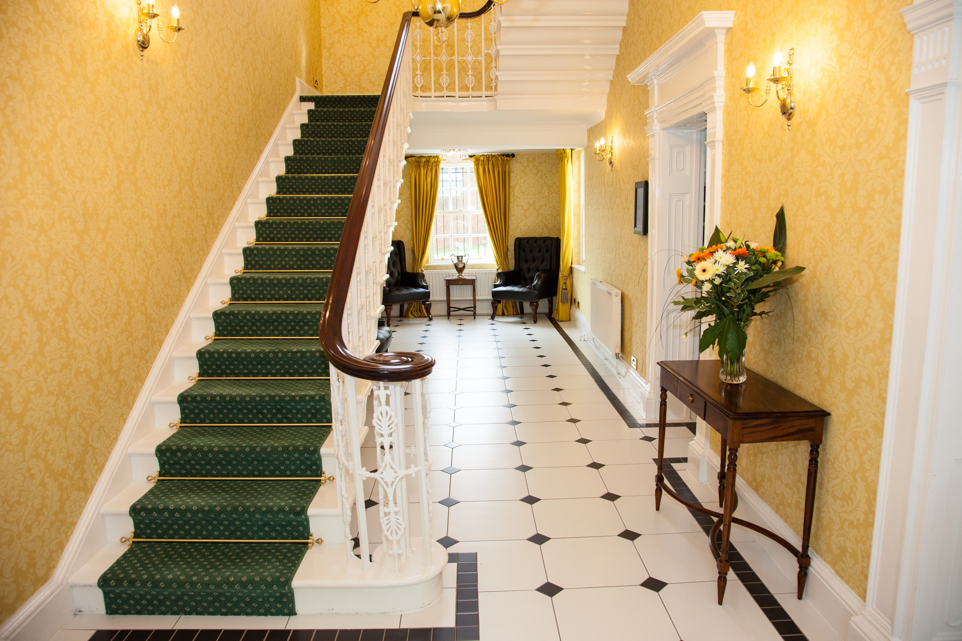 The reception area greets you with class. In the entrance, you can the comfortable seating area, you can look upon the The reception area greets you with class. In the entrance, you can the comfortable seating area, you can look upon the