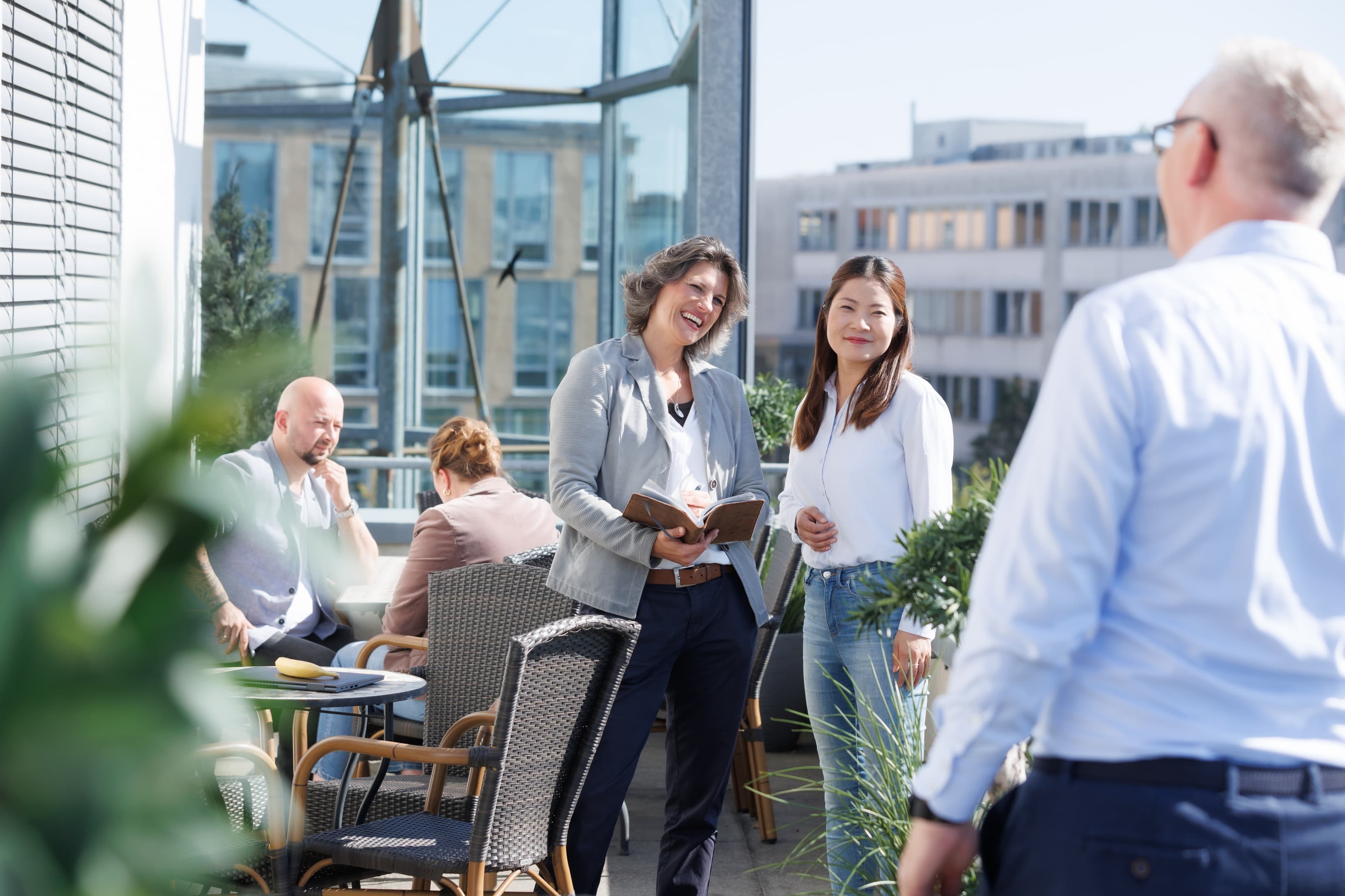 Enjoy the roof top or garden terrace at ecos work spaces Munich