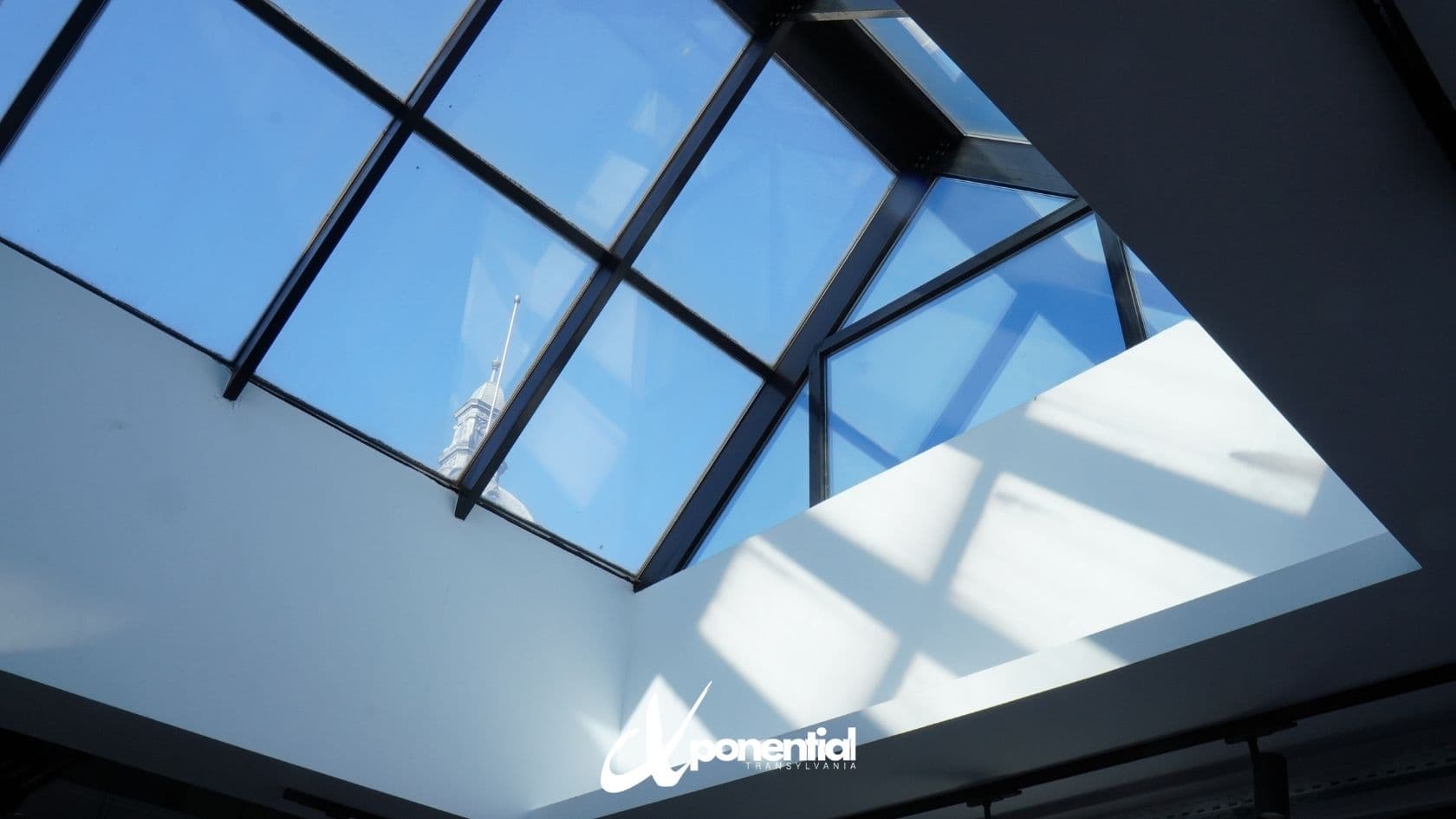 Roof window on the roof of the building