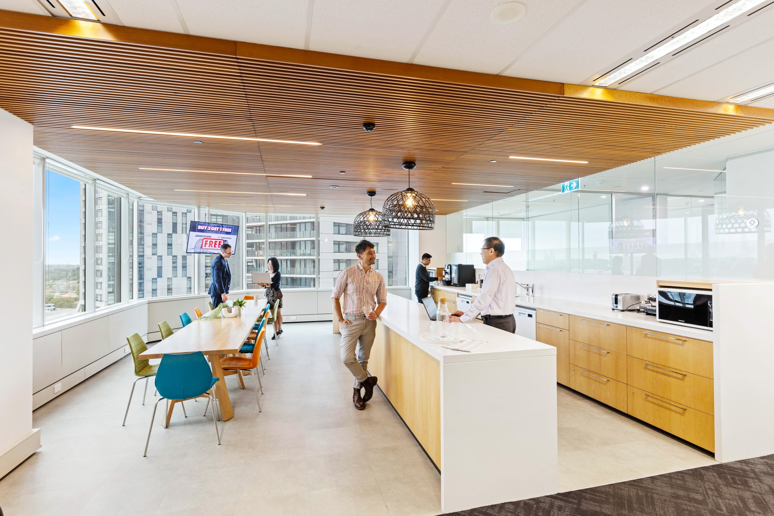 Generous lounge and kitchen Generous lounge and kitchen