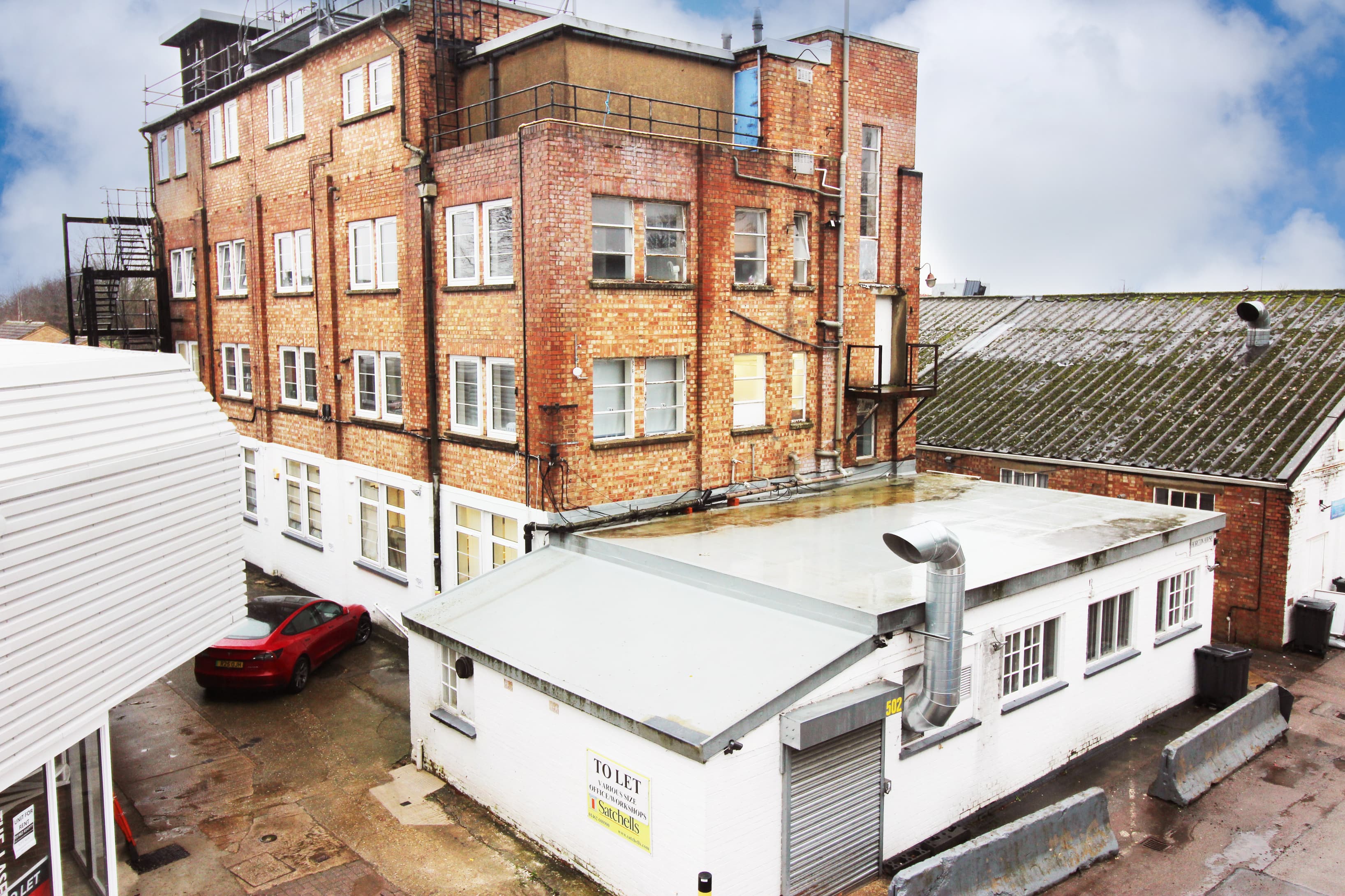 Rear of the building Rear of the building
