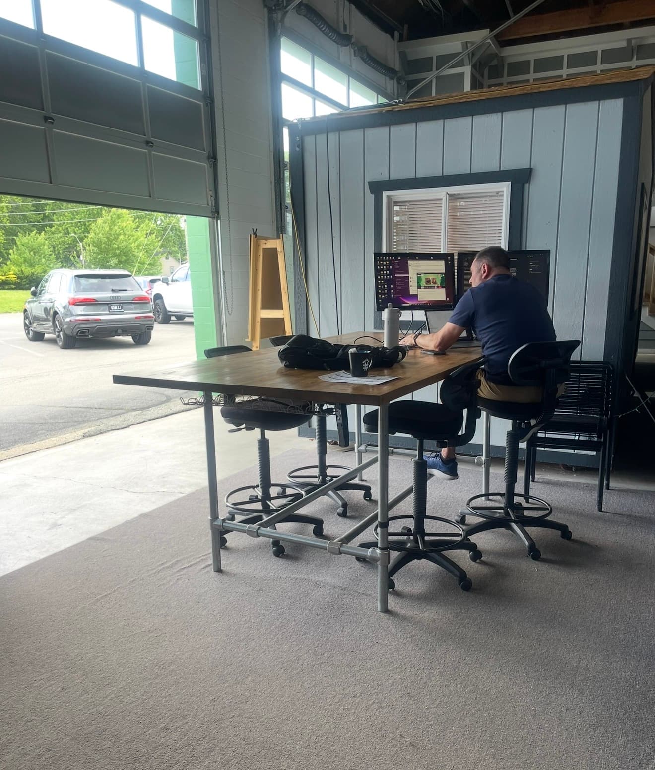 Open garage doors on nice days! Open garage doors on nice days!