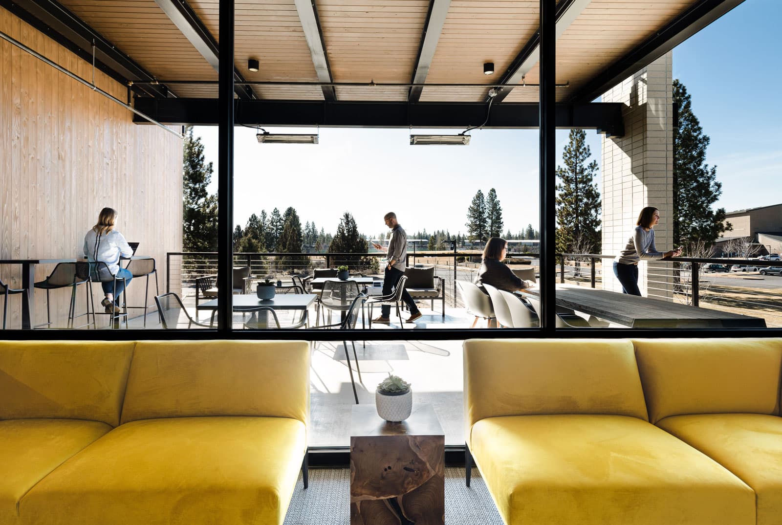 Heated second floor patio Heated second floor patio