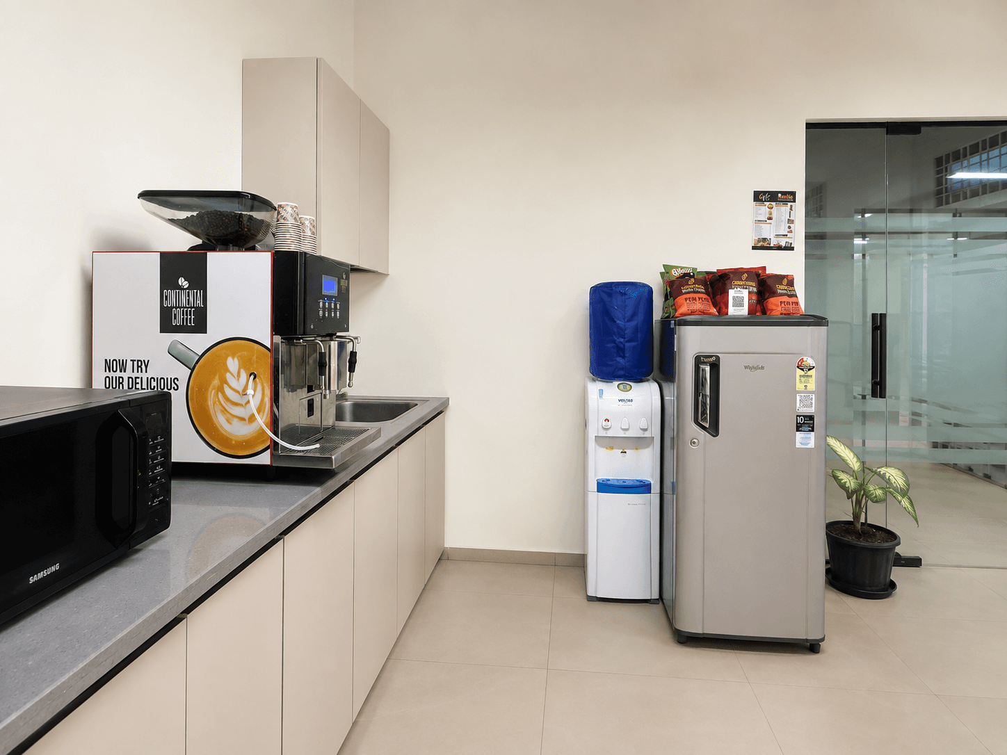 Casual cafeteria for chai, quick bites, and informal conversations between work sessions. Casual cafeteria for chai, quick bites, and informal conversations between work sessions.