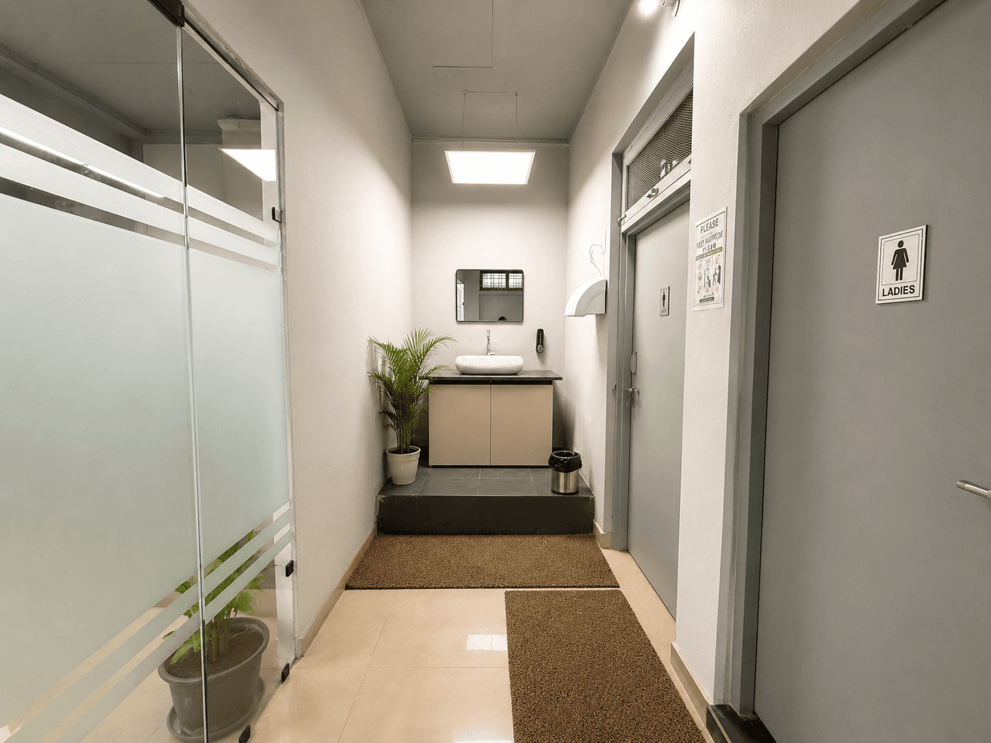 Clean, well-maintained washroom facilities kept hygienic and accessible throughout working hours. Clean, well-maintained washroom facilities kept hygienic and accessible throughout working hours.
