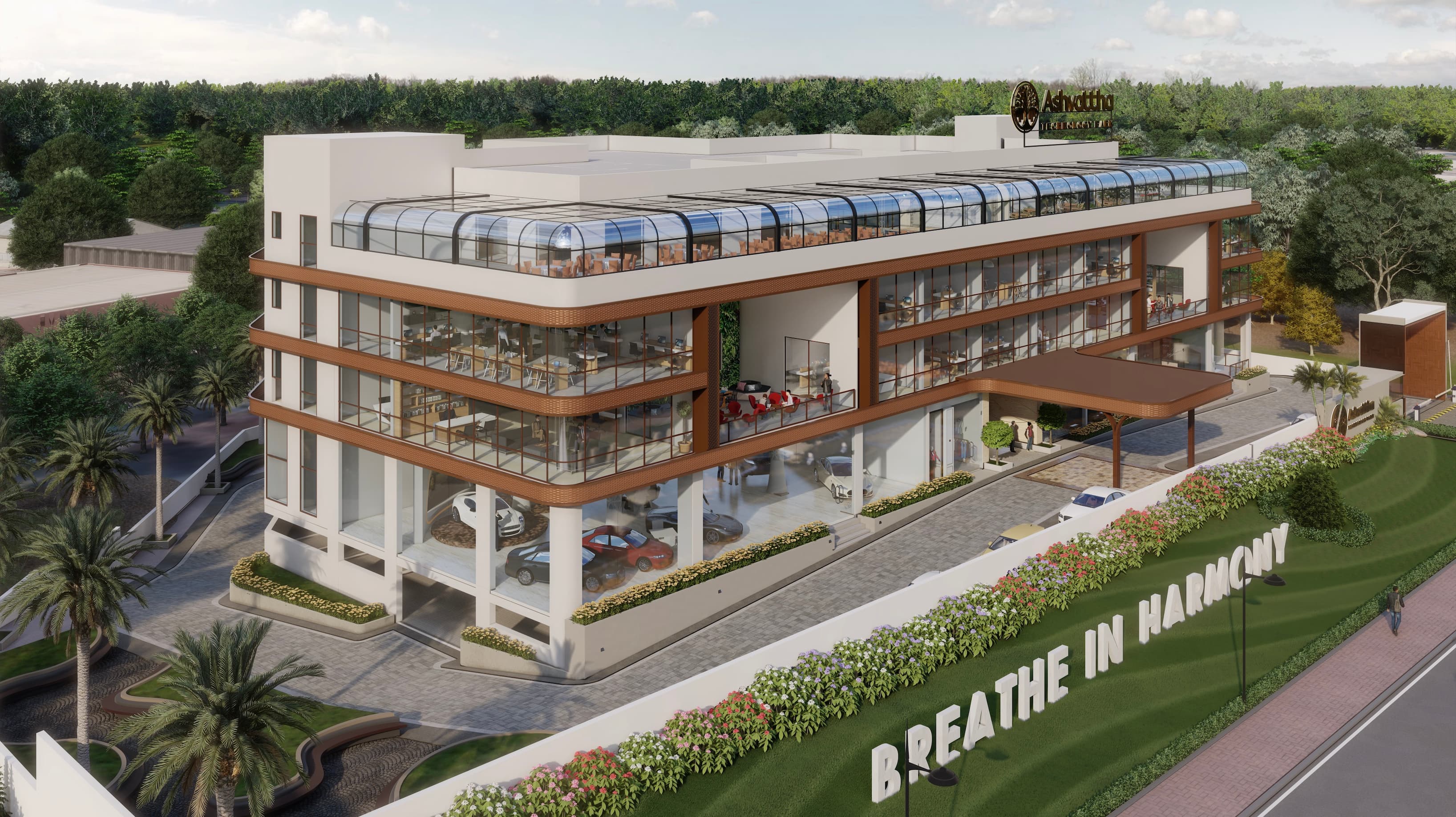 Drone shot from left Drone shot from left