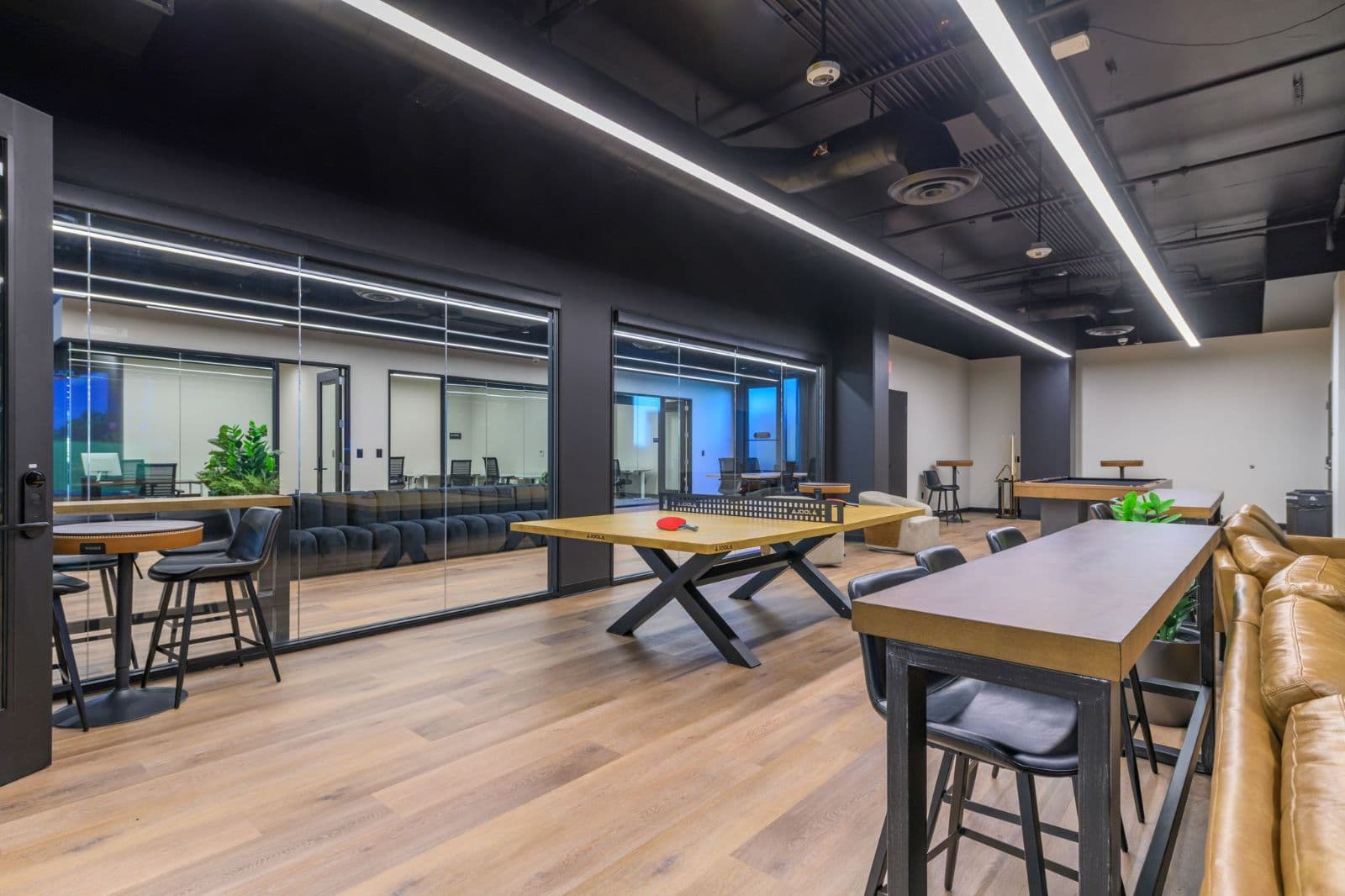 Game lounge with pool table Game lounge with pool table