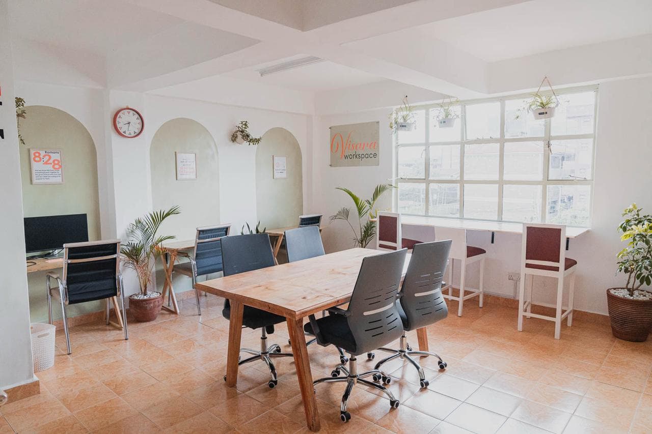 Quiet, comfortable workspace at Visara in Rongai. Quiet, comfortable workspace at Visara in Rongai.