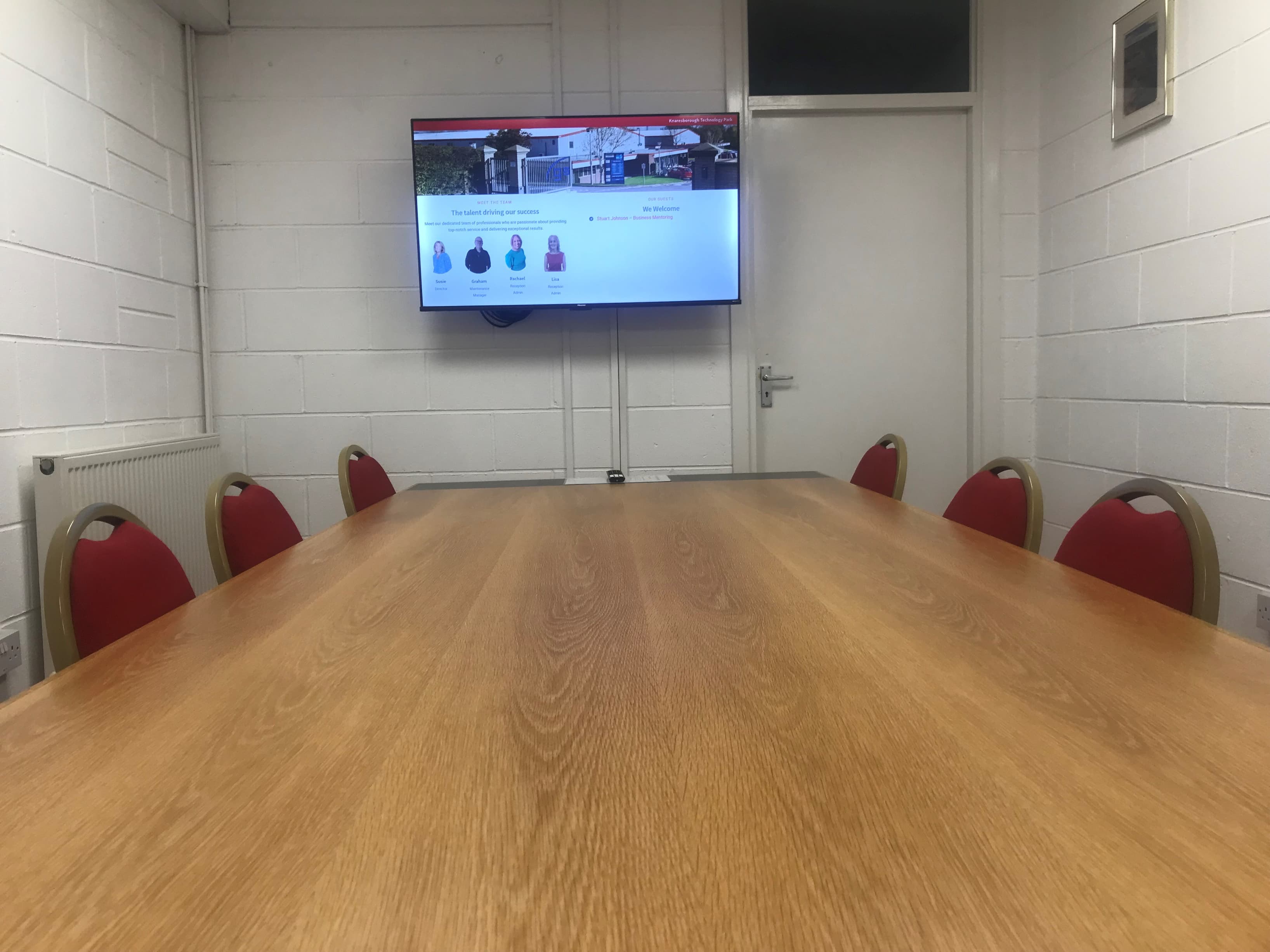 Our meeting room offers super fast broadband Our meeting room offers super fast broadband
