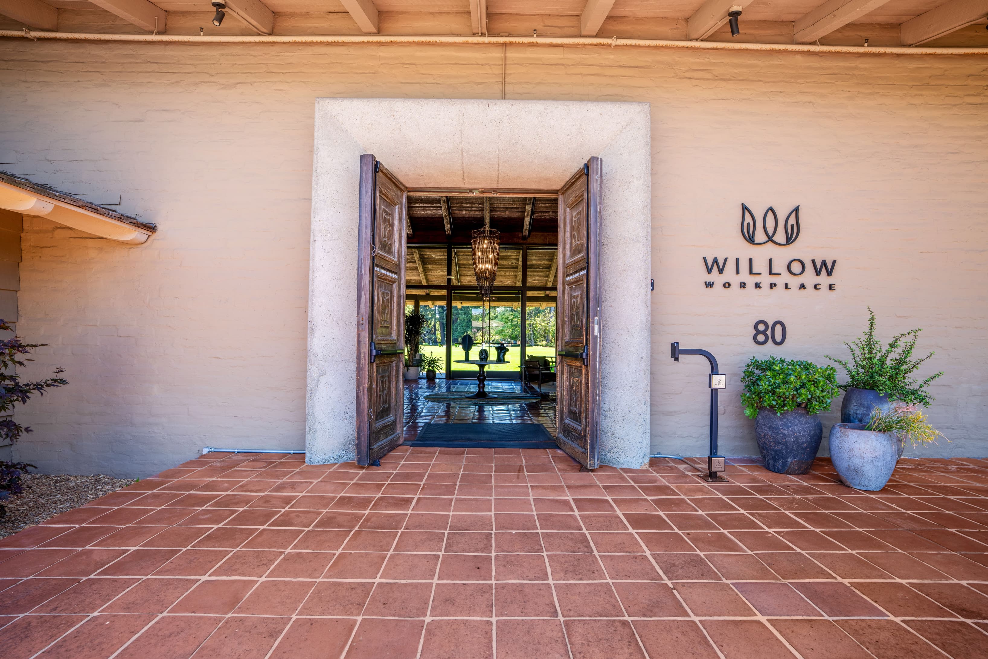 Willow Road Entrance to Lobby Willow Road Entrance to Lobby