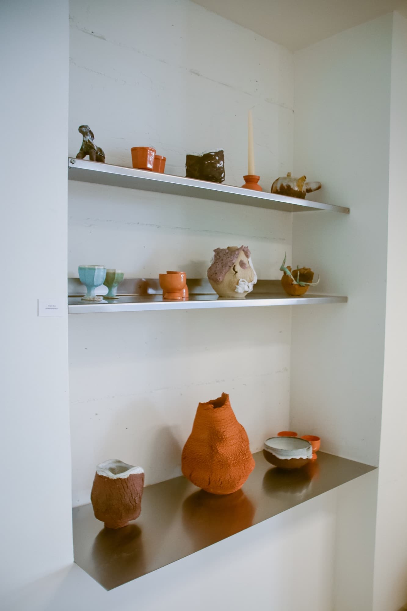 Ceramics on the shelves Ceramics on the shelves