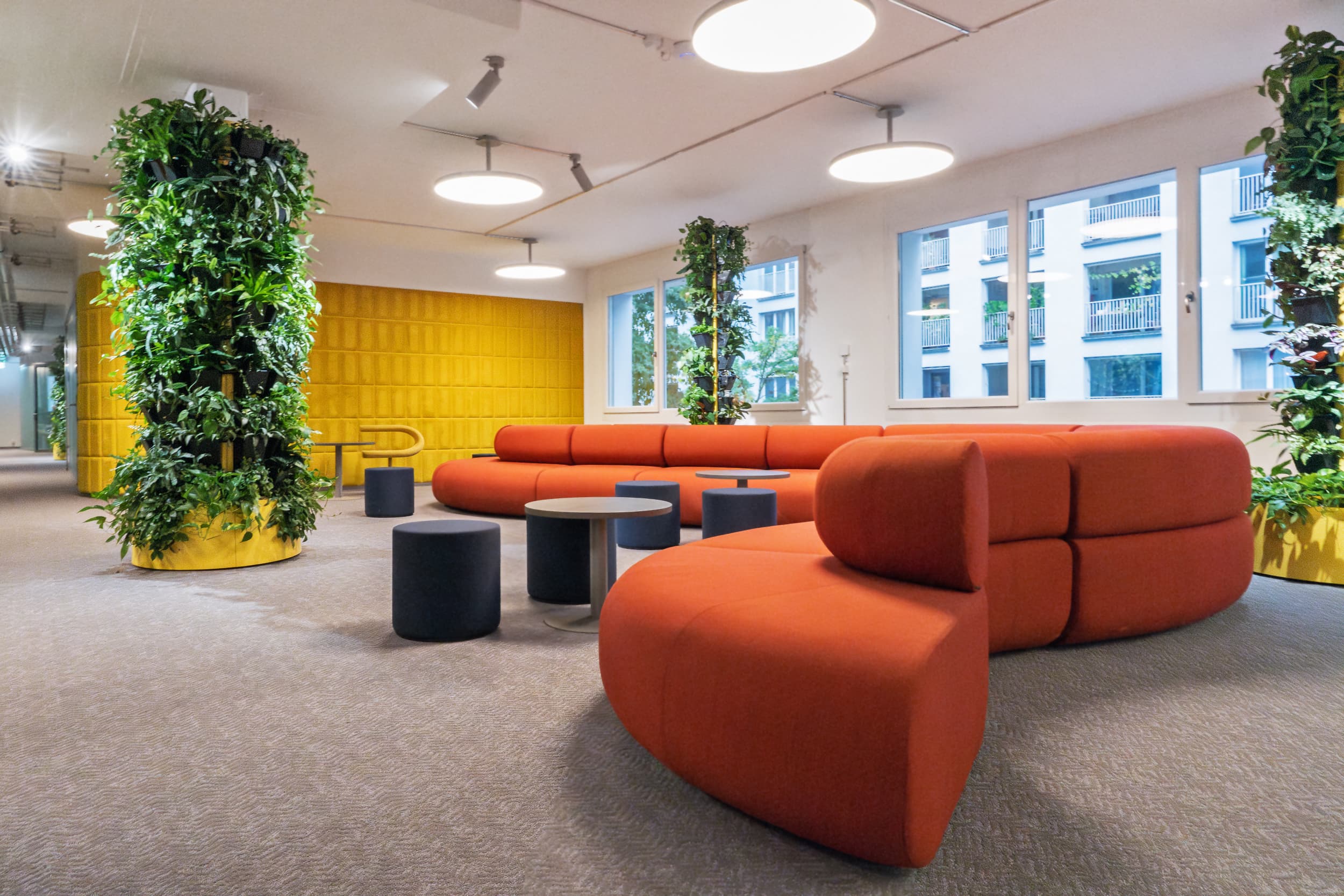 A cozy lounge area perfect for relaxing, networking, or having a casual conversation. A cozy lounge area perfect for relaxing, networking, or having a casual conversation.
