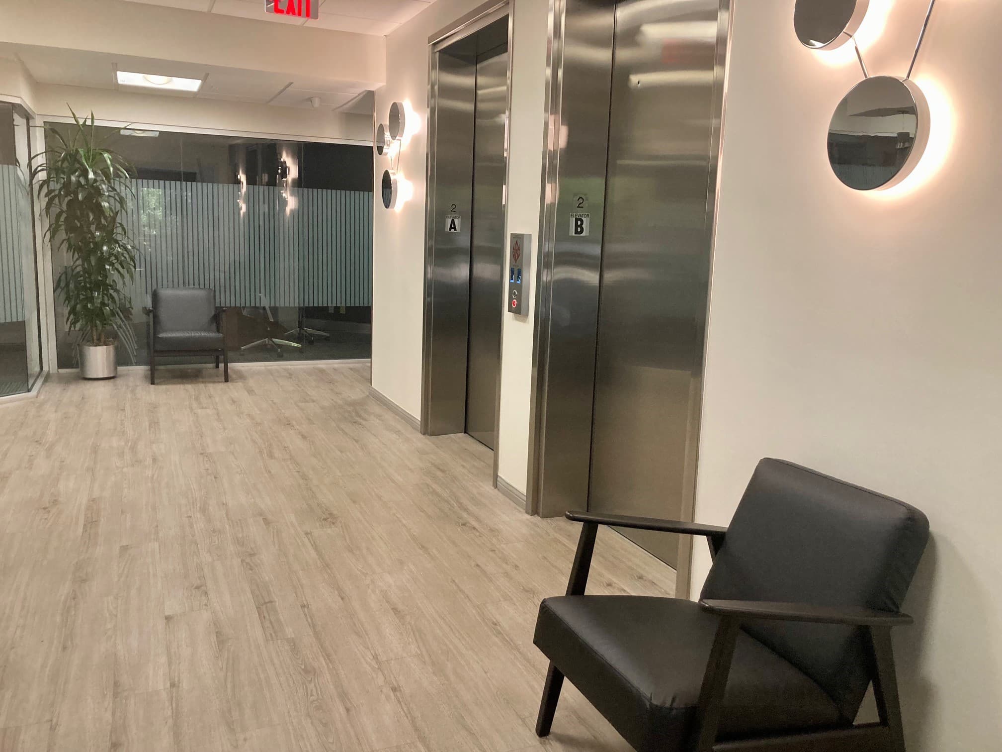 lobby area near elevator lobby area near elevator