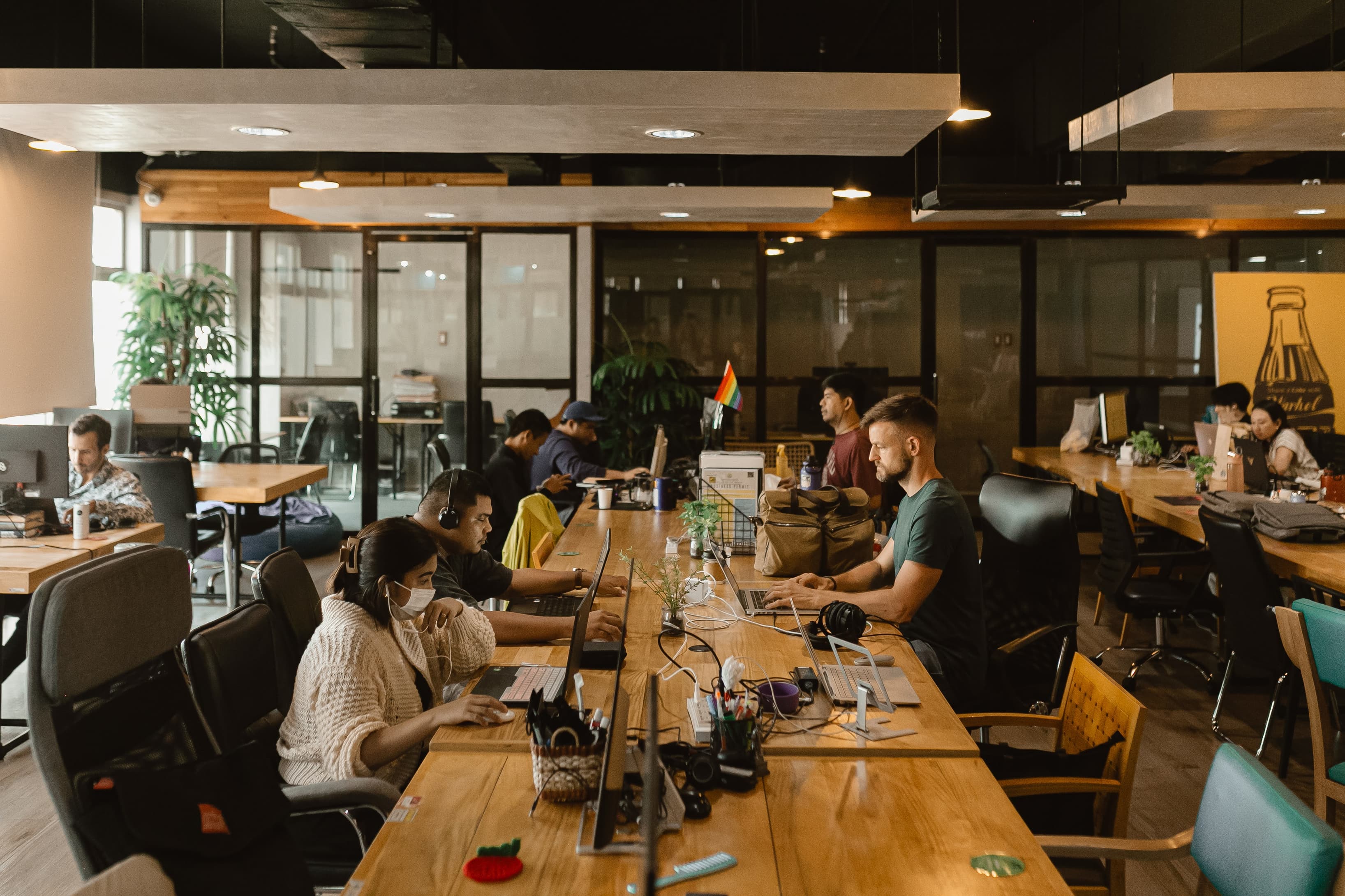 The co-working space invites you to have an open concept to make sure you'll never be stuck in your work. The co-working space invites you to have an open concept to make sure you'll never be stuck in your work.