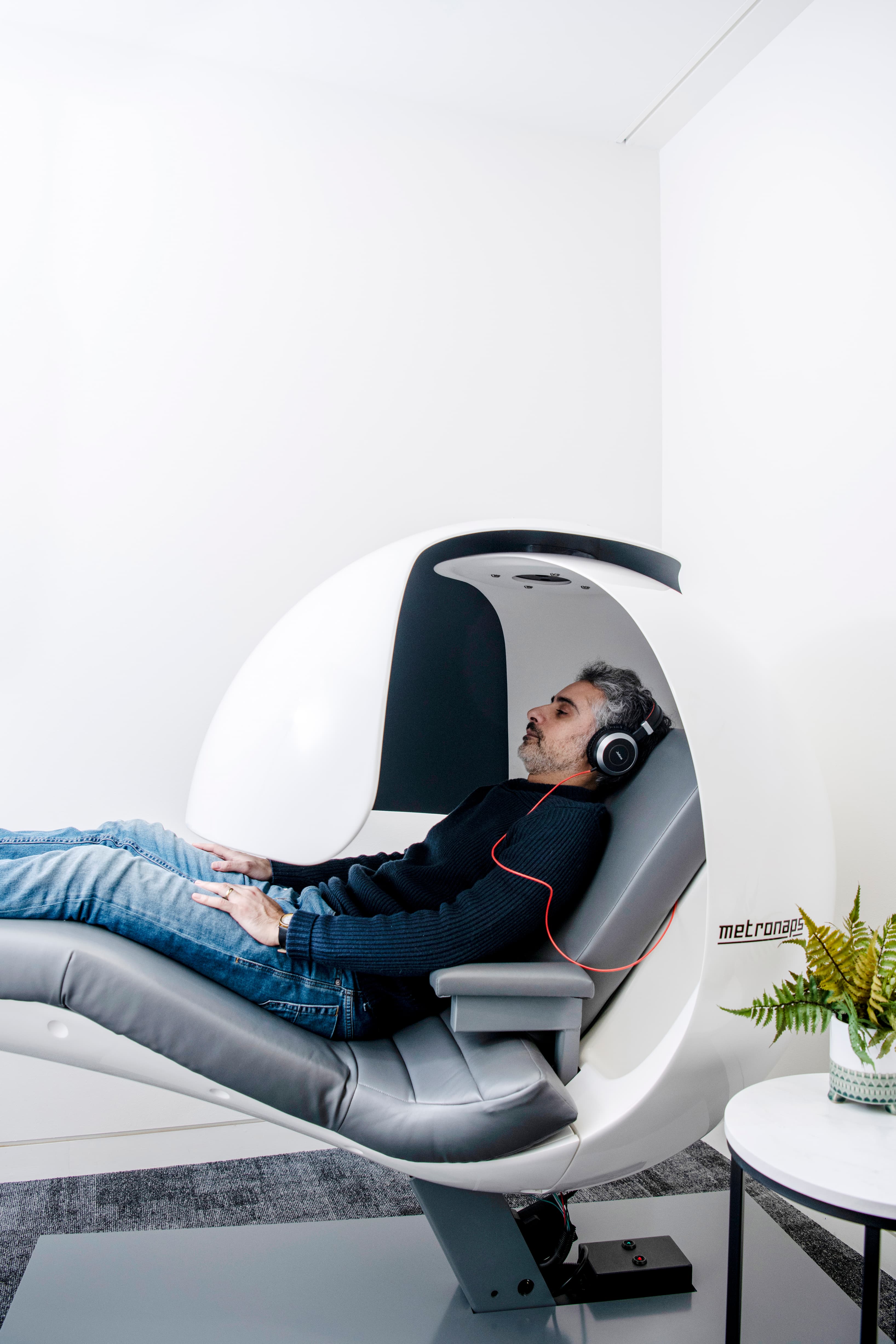 Need a moment to recharge? Our sleep pod offers a quiet space to switch off. Need a moment to recharge? Our sleep pod offers a quiet space to switch off.