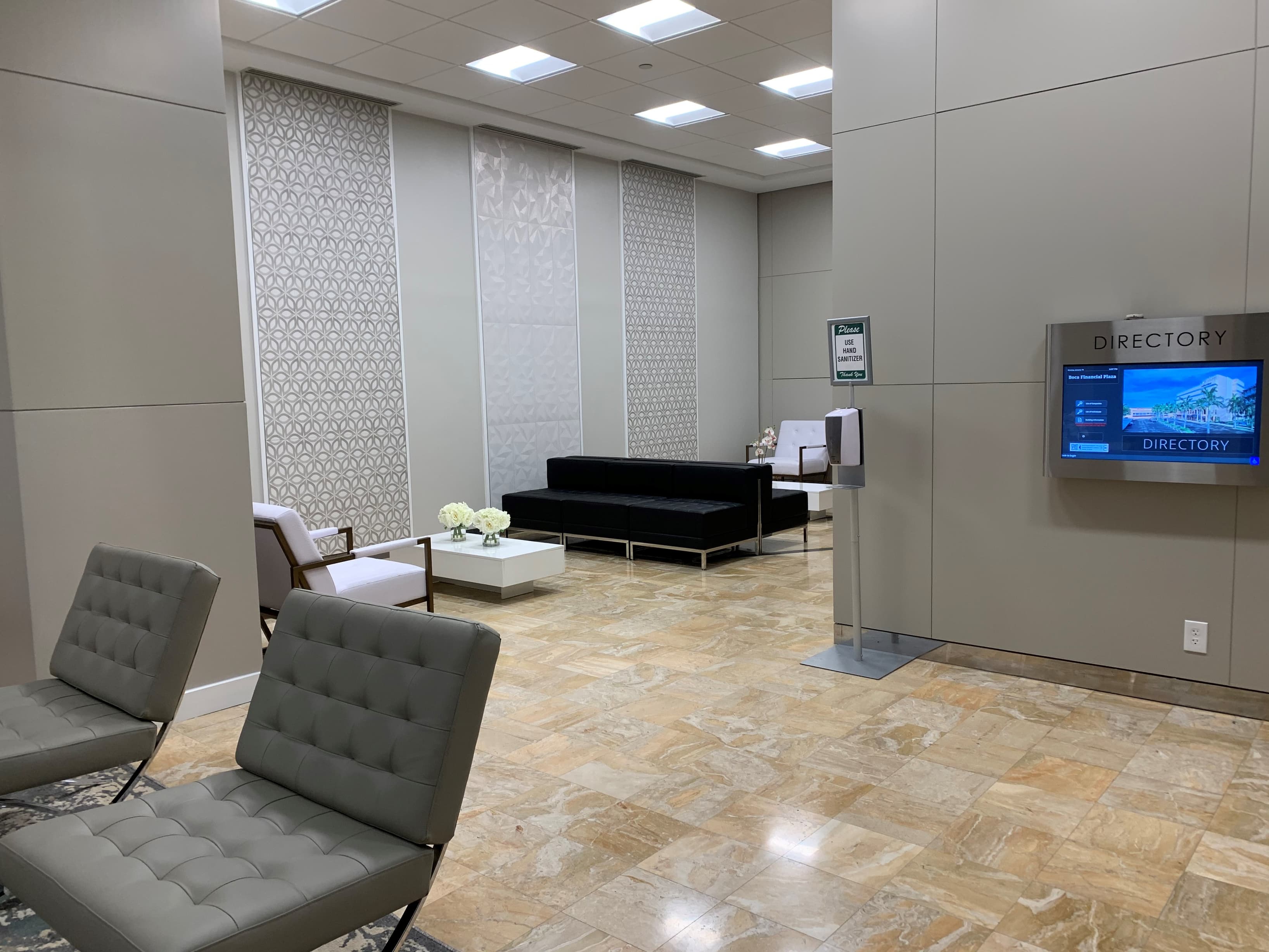 First Floor Lobby with seating area, electronic directory listing system and direct lobby access to Flagstar Bank First Floor Lobby with seating area, electronic directory listing system and direct lobby access to Flagstar Bank