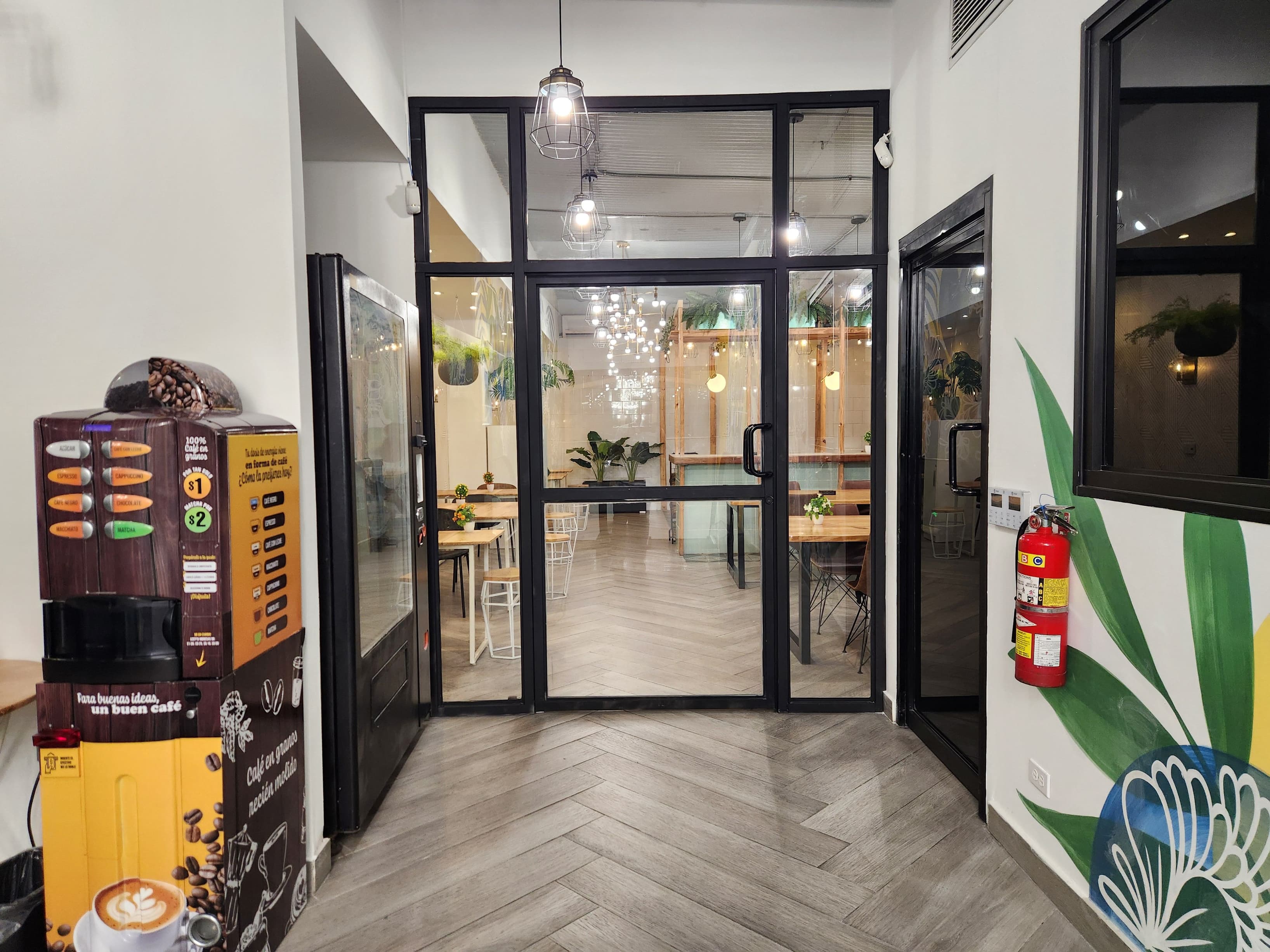 Coffee vending and entrance Coffee vending and entrance