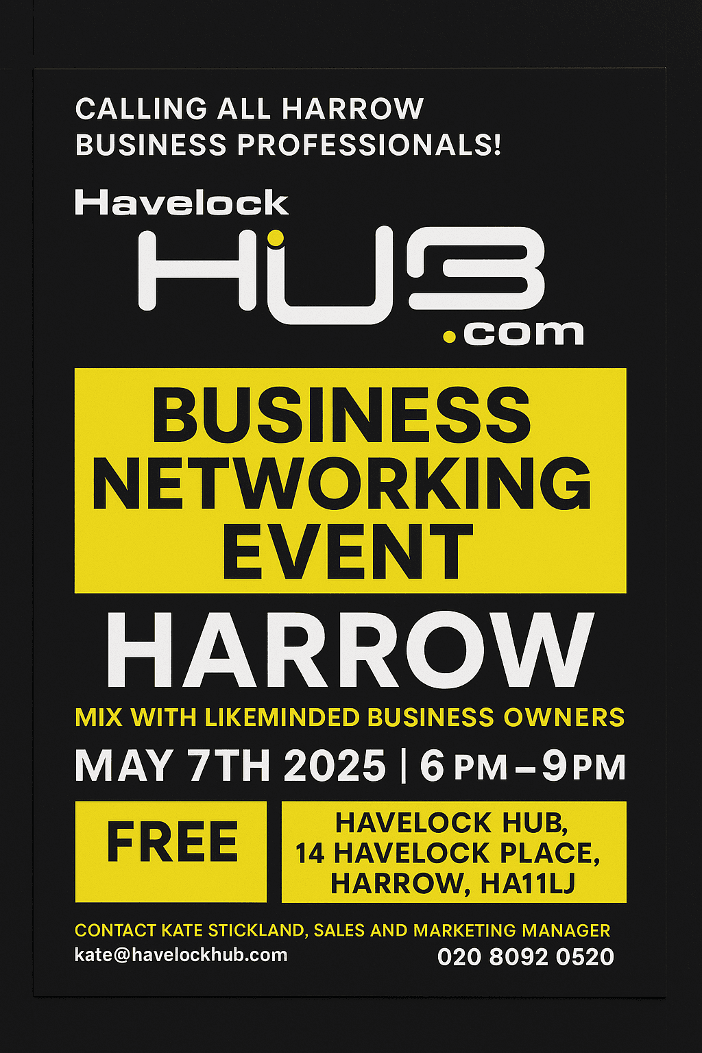 Havelock Hub hosts - Harrow Business Networking event Havelock Hub hosts - Harrow Business Networking event