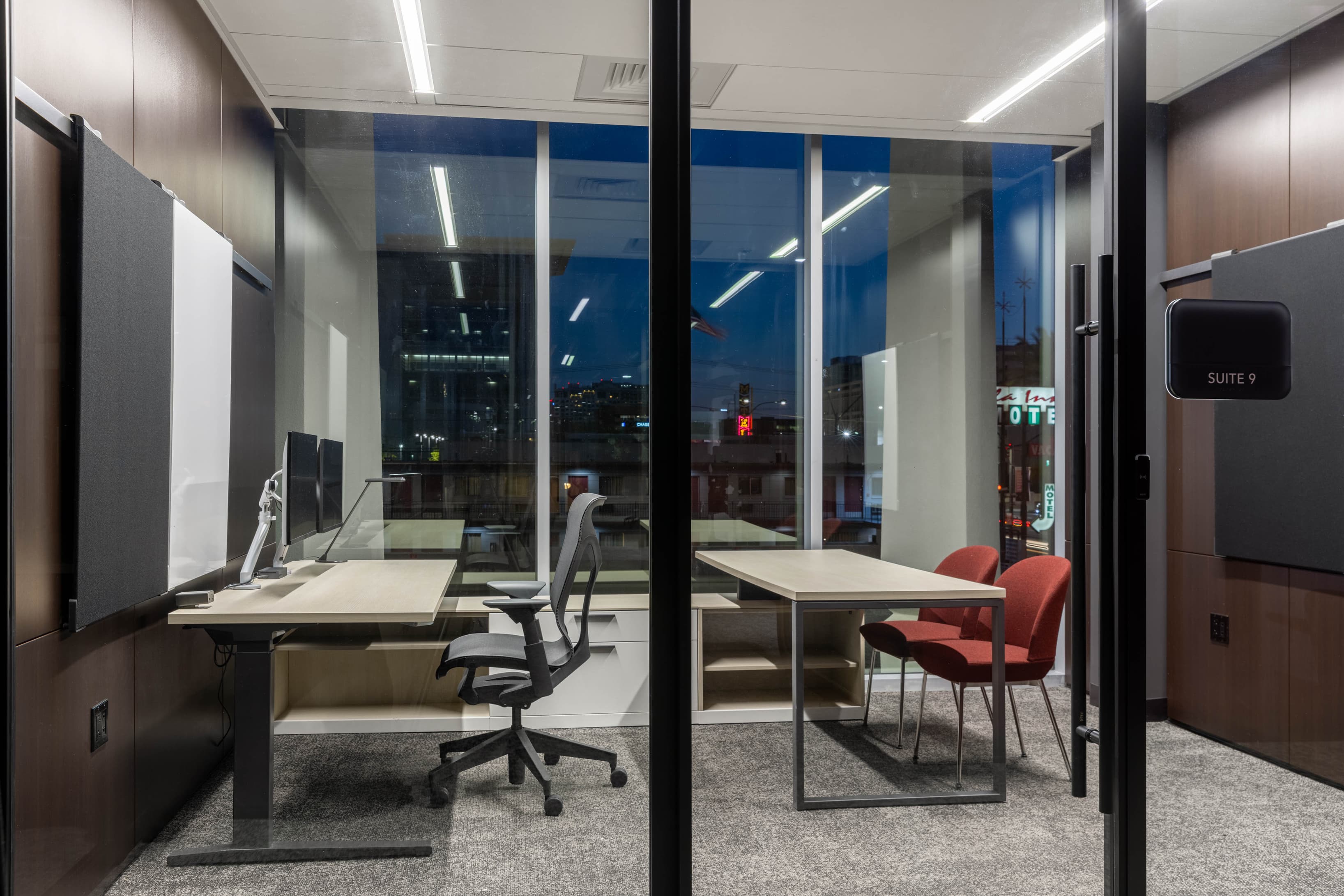 Private office with executive setup Private office with executive setup