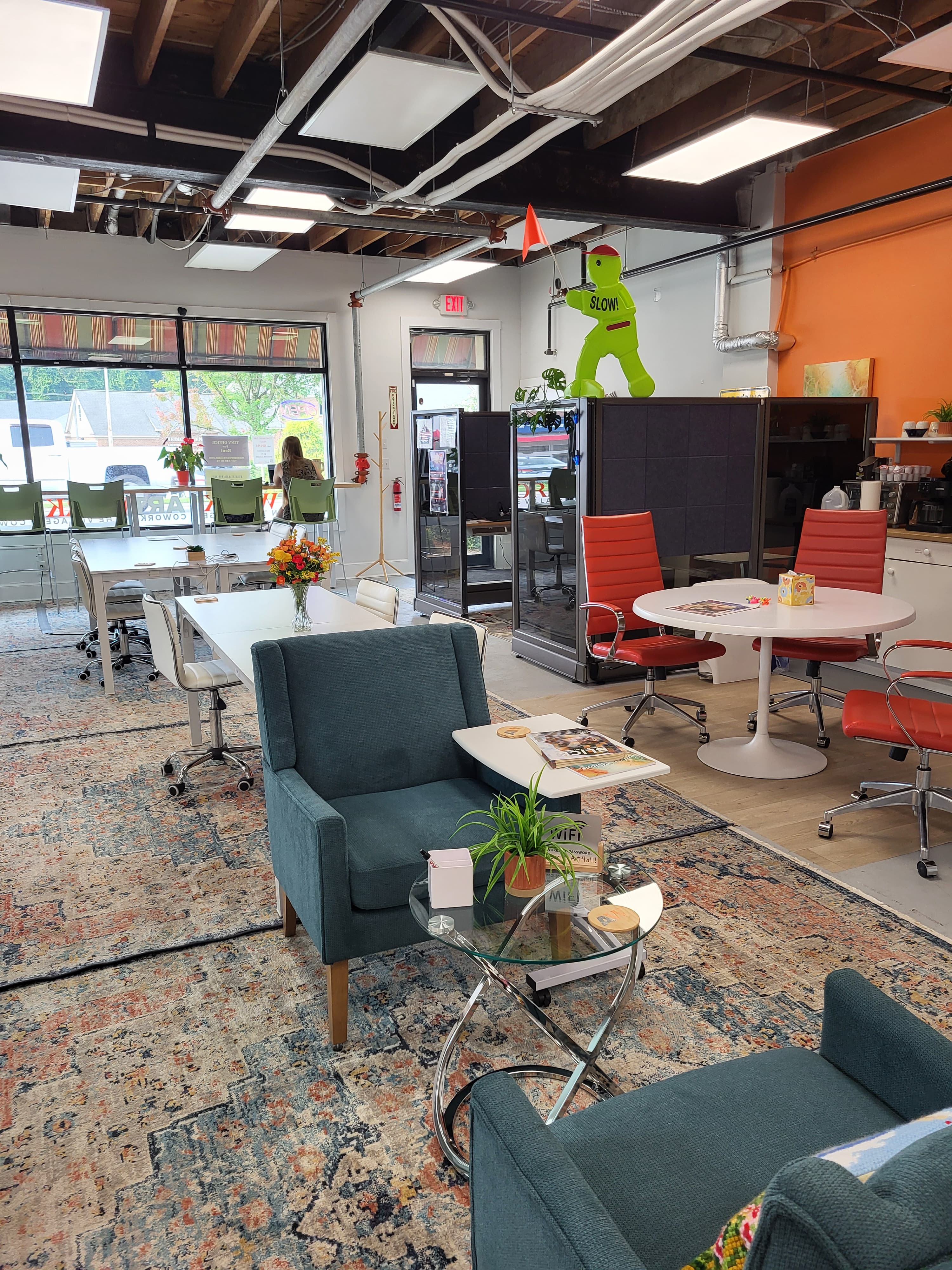 Central Co-Work spaces, and snack bar Central Co-Work spaces, and snack bar