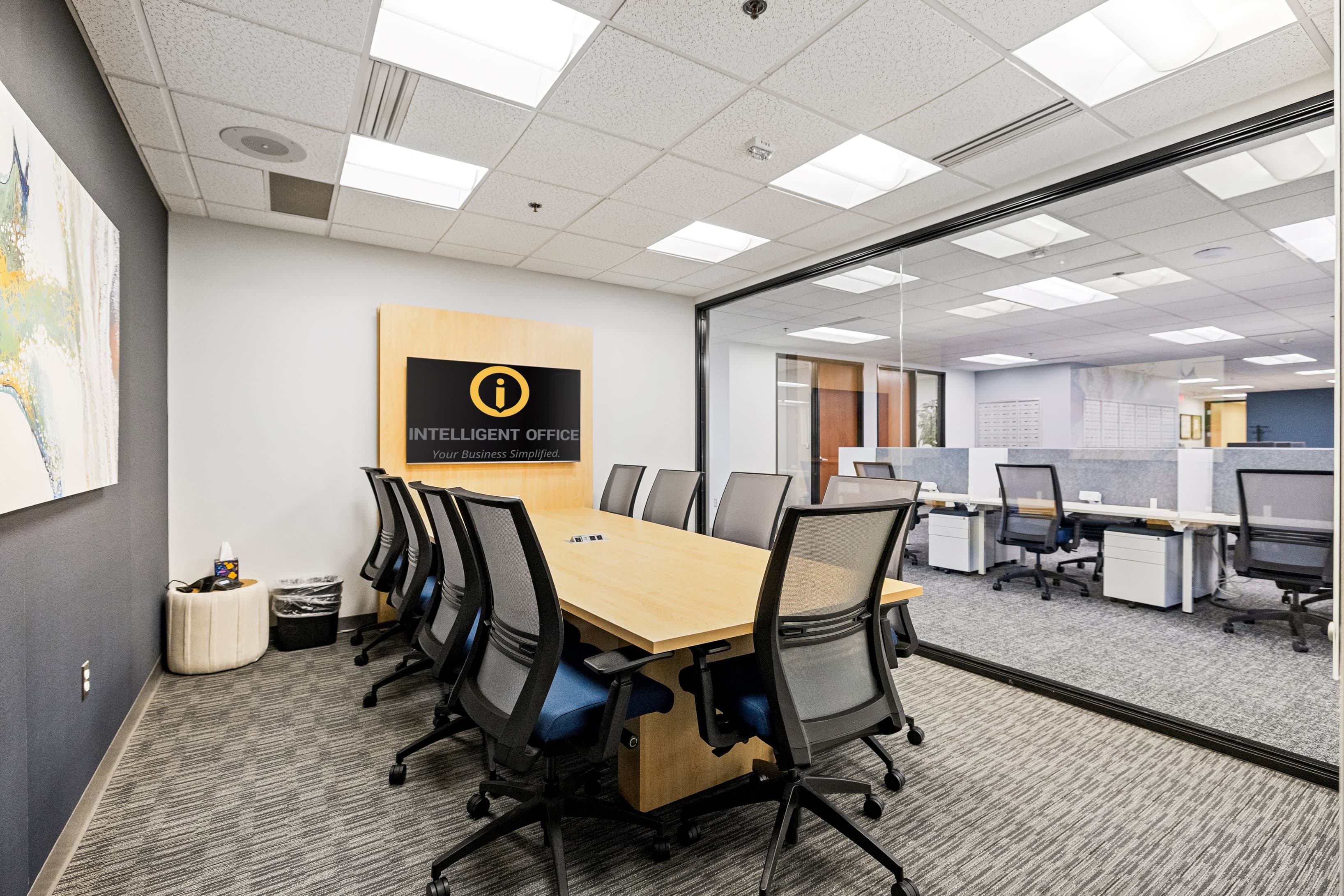 The Loft in an Interior Conference Room seating 9 comfortably. Featuring a TV and Whiteboard for your presentation needs. The Loft in an Interior Conference Room seating 9 comfortably. Featuring a TV and Whiteboard for your presentation needs.