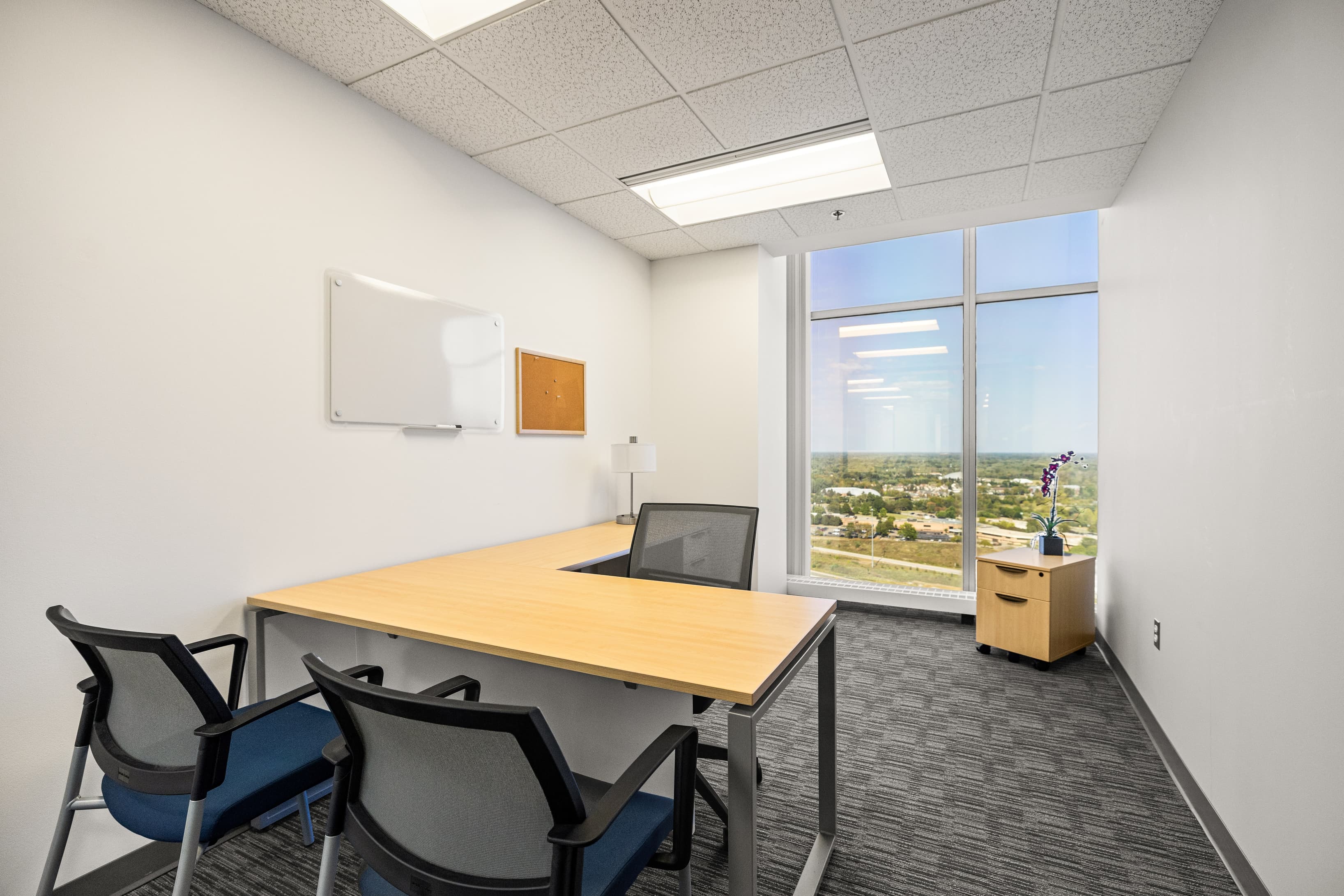 Private offices with floor to (above) ceiling windows. These views are INCREDIBLE from the 20th floor. Private offices with floor to (above) ceiling windows. These views are INCREDIBLE from the 20th floor.